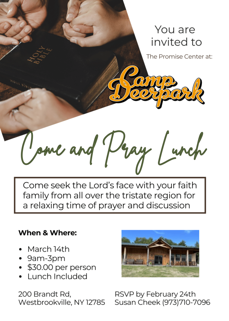 Come and Pray Lunch & Retreat 1